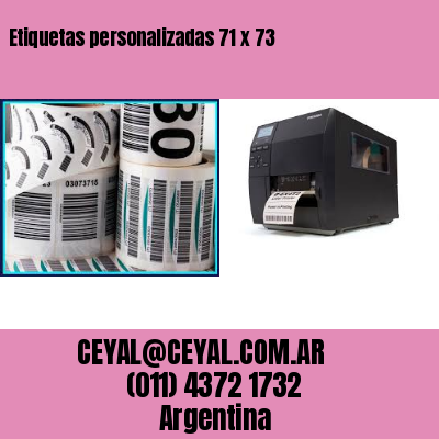 Etiquetas personalizadas 71 x 73