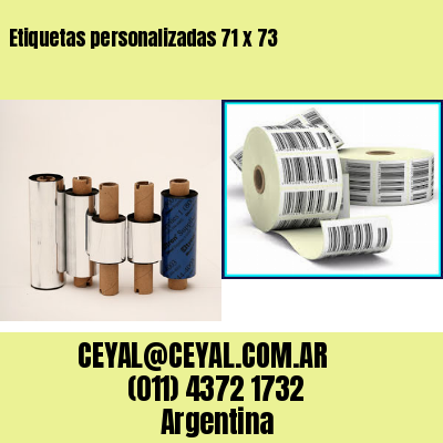 Etiquetas personalizadas 71 x 73