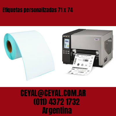 Etiquetas personalizadas 71 x 74