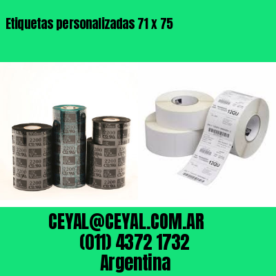 Etiquetas personalizadas 71 x 75