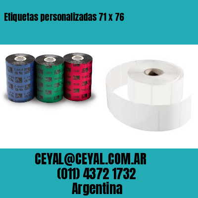 Etiquetas personalizadas 71 x 76