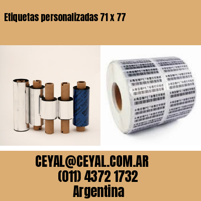 Etiquetas personalizadas 71 x 77