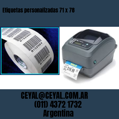 Etiquetas personalizadas 71 x 78