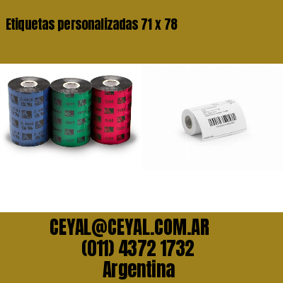 Etiquetas personalizadas 71 x 78