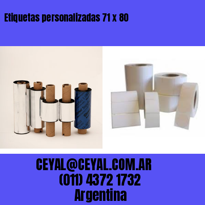 Etiquetas personalizadas 71 x 80