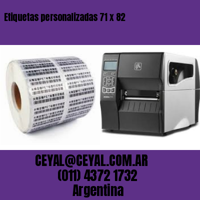 Etiquetas personalizadas 71 x 82