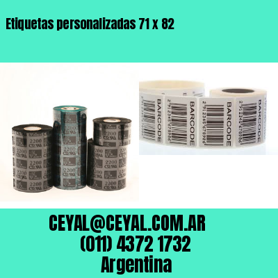 Etiquetas personalizadas 71 x 82