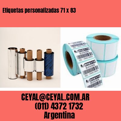 Etiquetas personalizadas 71 x 83