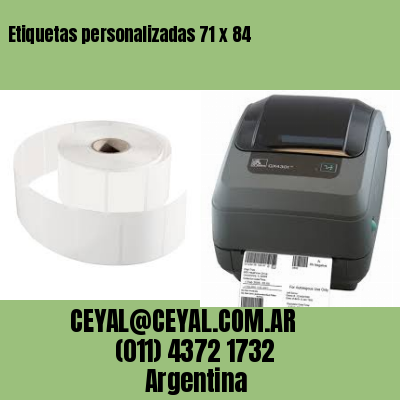 Etiquetas personalizadas 71 x 84