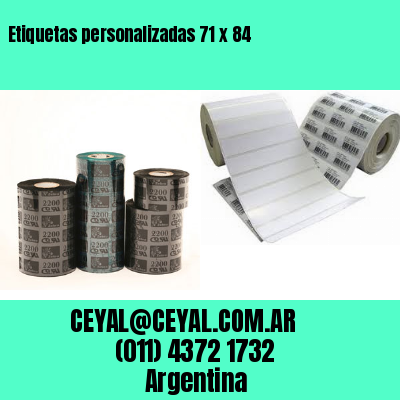 Etiquetas personalizadas 71 x 84