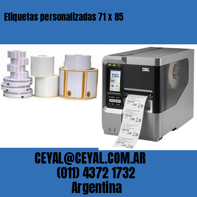 Etiquetas personalizadas 71 x 85