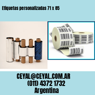 Etiquetas personalizadas 71 x 85