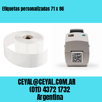 Etiquetas personalizadas 71 x 86
