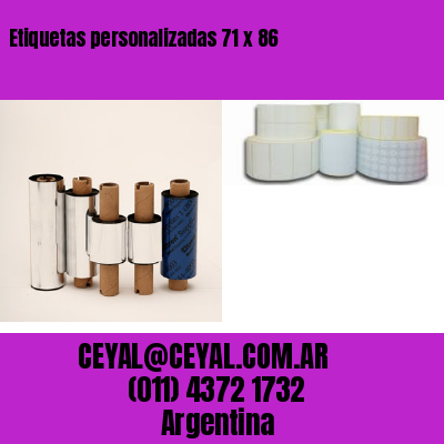 Etiquetas personalizadas 71 x 86