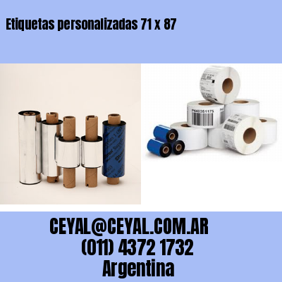 Etiquetas personalizadas 71 x 87