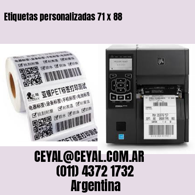Etiquetas personalizadas 71 x 88