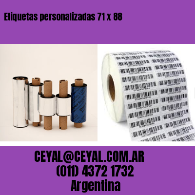 Etiquetas personalizadas 71 x 88