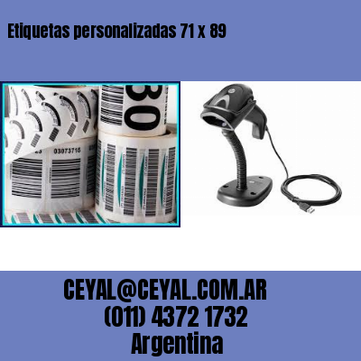 Etiquetas personalizadas 71 x 89