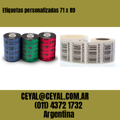 Etiquetas personalizadas 71 x 89