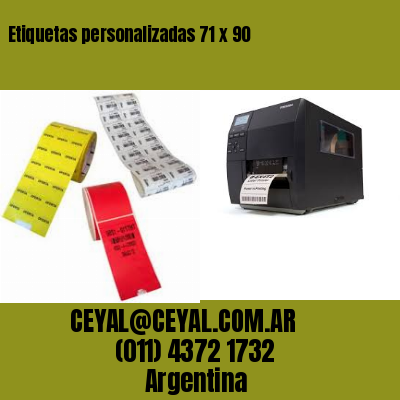 Etiquetas personalizadas 71 x 90