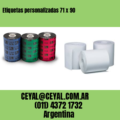 Etiquetas personalizadas 71 x 90