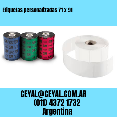 Etiquetas personalizadas 71 x 91