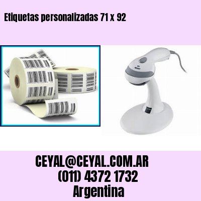 Etiquetas personalizadas 71 x 92
