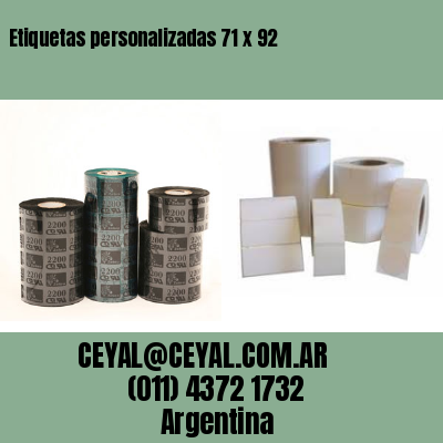 Etiquetas personalizadas 71 x 92