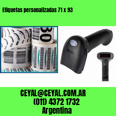 Etiquetas personalizadas 71 x 93
