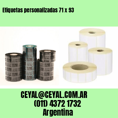 Etiquetas personalizadas 71 x 93