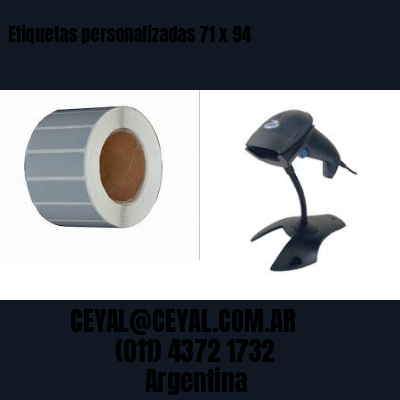 Etiquetas personalizadas 71 x 94