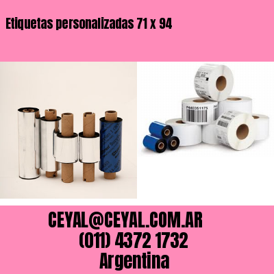 Etiquetas personalizadas 71 x 94