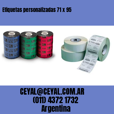 Etiquetas personalizadas 71 x 95