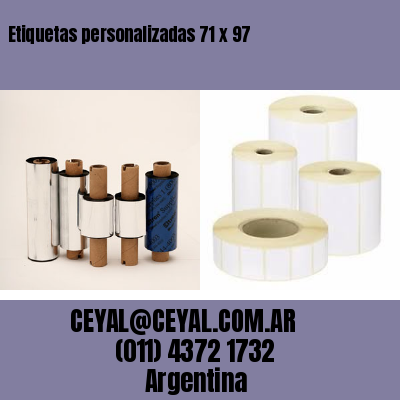 Etiquetas personalizadas 71 x 97