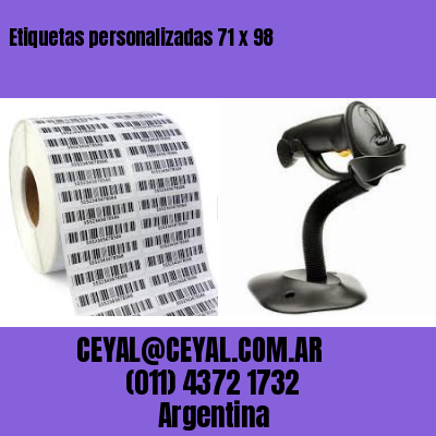 Etiquetas personalizadas 71 x 98