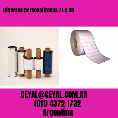 Etiquetas personalizadas 71 x 98