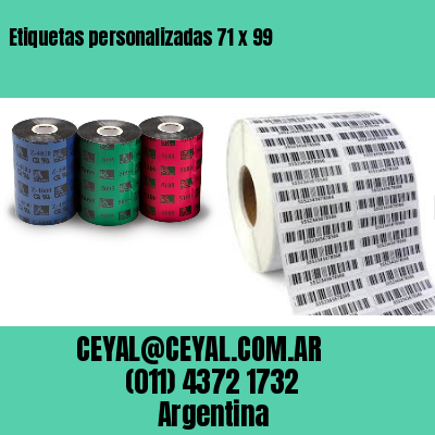 Etiquetas personalizadas 71 x 99