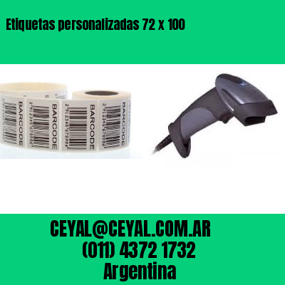 Etiquetas personalizadas 72 x 100