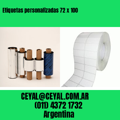 Etiquetas personalizadas 72 x 100