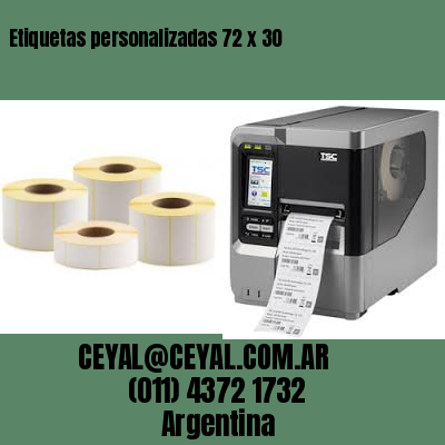 Etiquetas personalizadas 72 x 30