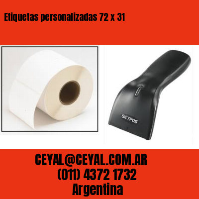 Etiquetas personalizadas 72 x 31