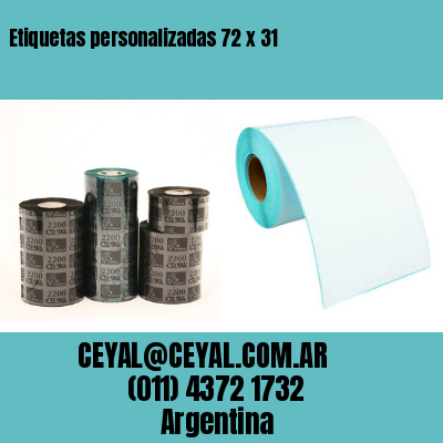 Etiquetas personalizadas 72 x 31