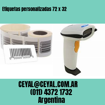 Etiquetas personalizadas 72 x 32