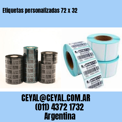 Etiquetas personalizadas 72 x 32