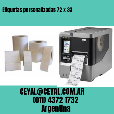 Etiquetas personalizadas 72 x 33