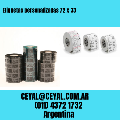 Etiquetas personalizadas 72 x 33