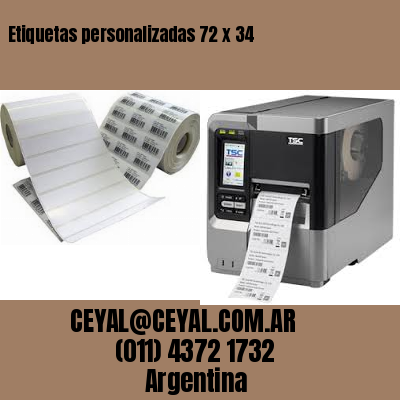 Etiquetas personalizadas 72 x 34