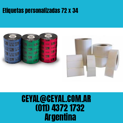 Etiquetas personalizadas 72 x 34
