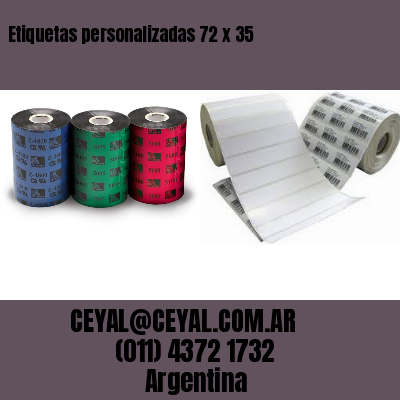 Etiquetas personalizadas 72 x 35