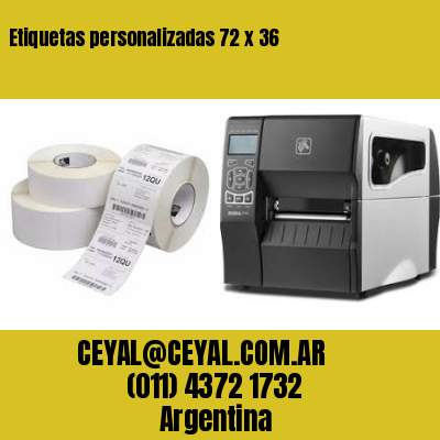 Etiquetas personalizadas 72 x 36